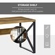 preview thumbnail 3 of 6, HOMCOM 47.25'' Home Office Computer Writing Desk, Corner Workstation, Study, Bedroom, Brown and Black