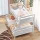 preview thumbnail 3 of 9, Twin over Full Country Bunk Bed with Ladder, Can Separable 2 Beds