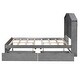 preview thumbnail 12 of 12, Gray Full Size Wood Platform Bed with House-shaped Storage Headboard and 2 Drawers for Bedroom