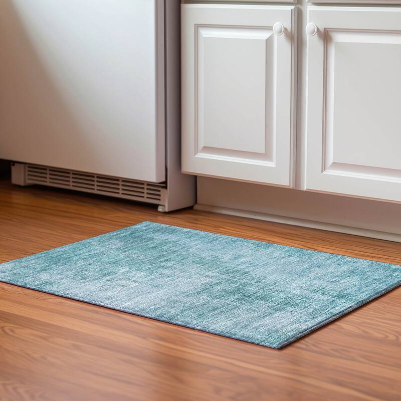Premium Washable Super Soft Abstract Ombre Mayfield Rug - Aqua - 1' 8" x 2' 6" - Rectangle
