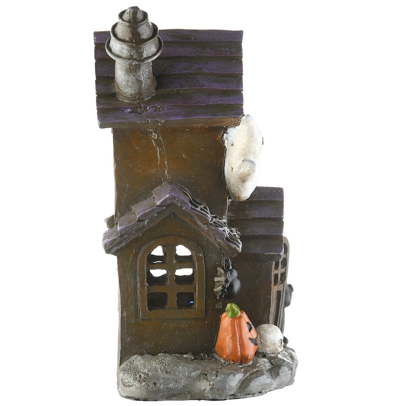 National Tree Company Halloween Pre-Lit Haunted House Decoration, LED Lights, 6 Inches - 6 in
