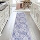 preview thumbnail 2 of 5, LOOM & LUXE Blue 2'6''x10' Blue Runner Area Rugs - 120" D x 30" W x 0.14" H