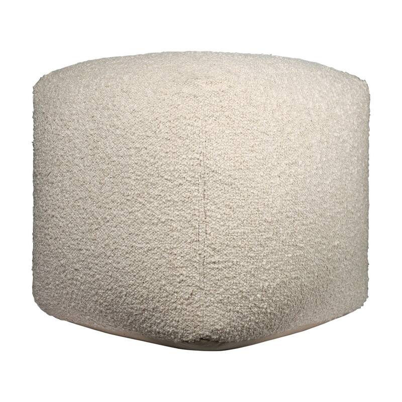 HomeRoots 18" Gray Polyester Cube Outdoor Pouf Ottoman