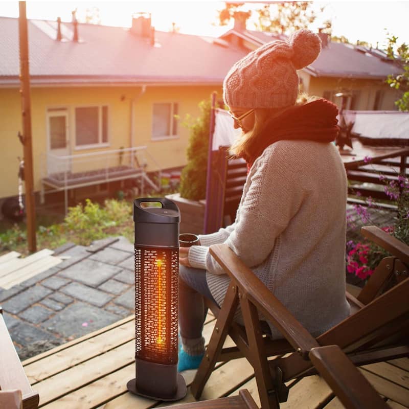 1000W Portable Halogen Indoor and Outdoor Patio Heater-Tip over protection