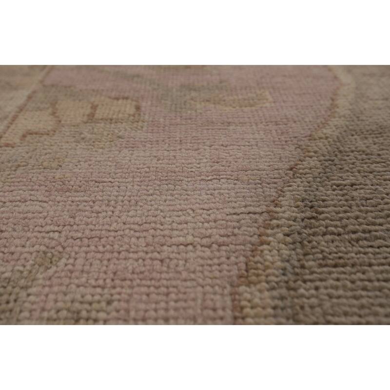 Vegetable Dye Oushak Large Square Area Rug Hand-Knotted Wool Carpet - 12'5"x 12'4"