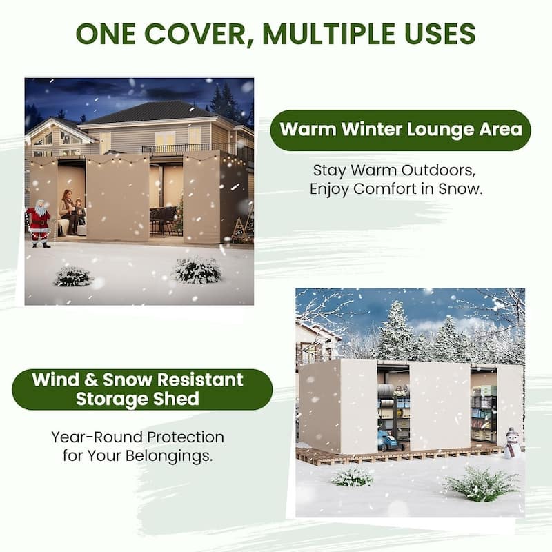 Outdoor Louvered Pergola with Optional Winter Cover Accessory | Adjustable Aluminum Hardtop Gazebo Includes Curtains & Netting