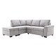 preview thumbnail 9 of 7, 86" Sleeper Sectional Sofa, L-shape Corner Couch Sofa-bed with Storage Ottoman Hidden Arm Storage for Family Living Room