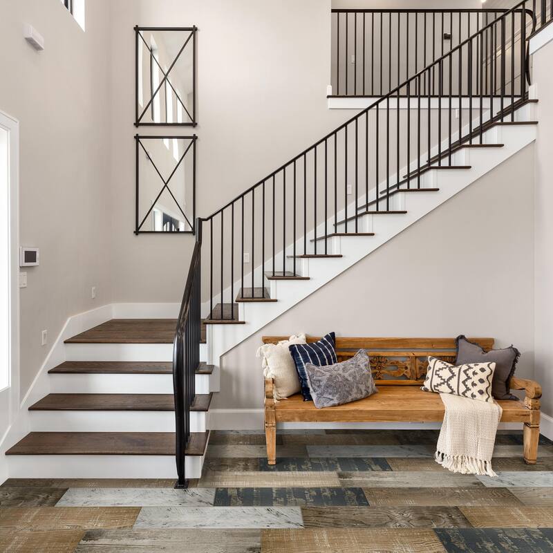 Merola Tile Gaugin Catan Shadow 8-1/2" x 35-1/2" Porcelain Floor and Wall Tile