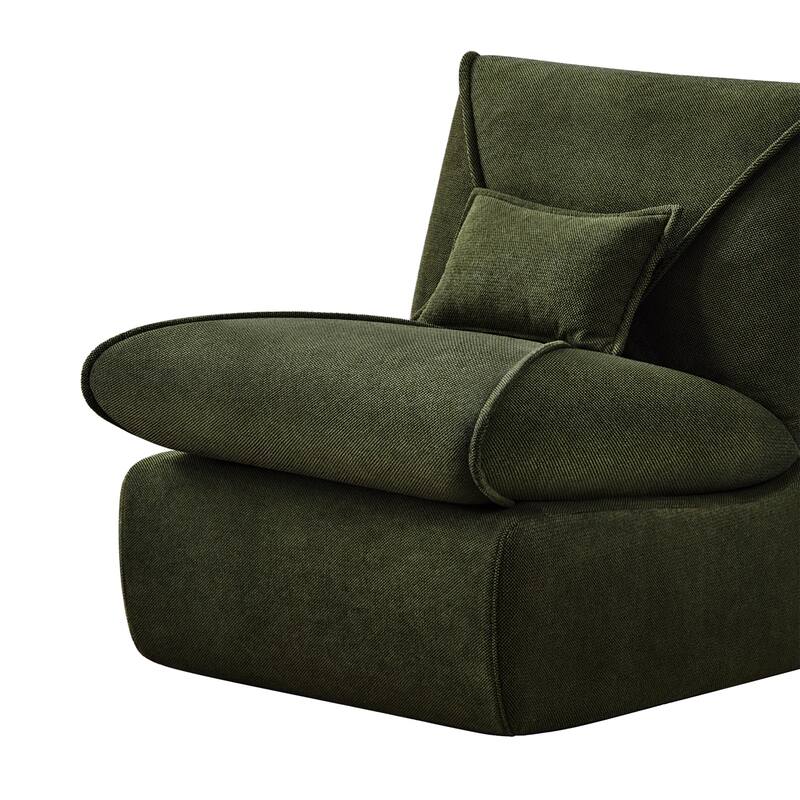 Modern Compressed Lounge Chair with Ottoman, Ideal for Small Spaces and Comfortable Seating