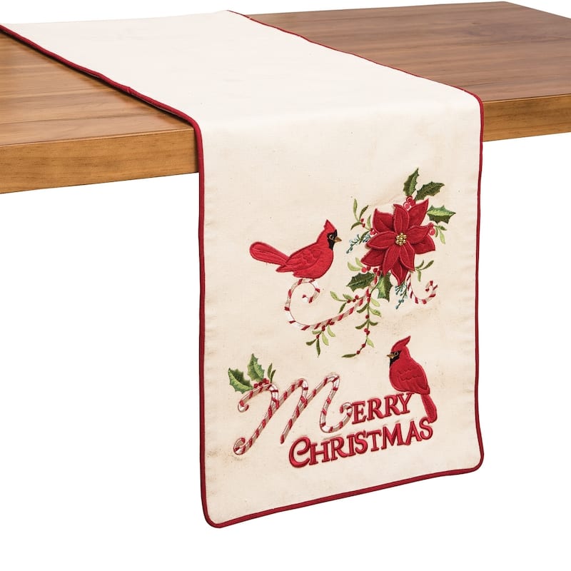 Christmas Cardinal Cane Runner - 14" x 72"