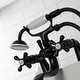 preview thumbnail 12 of 31, Kingston Brass Deck Mount Clawfoot Tub Faucet with Hand Shower