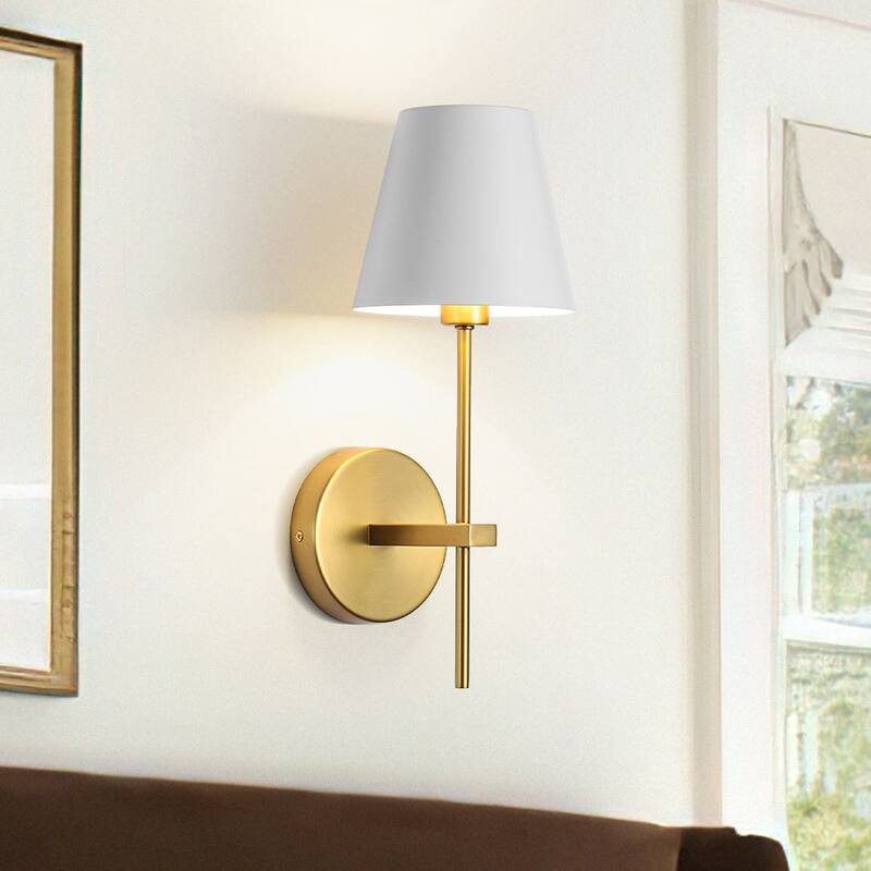 Minimalist 1-Light Metal Cone Shade Wall Sconce - 5.5 in