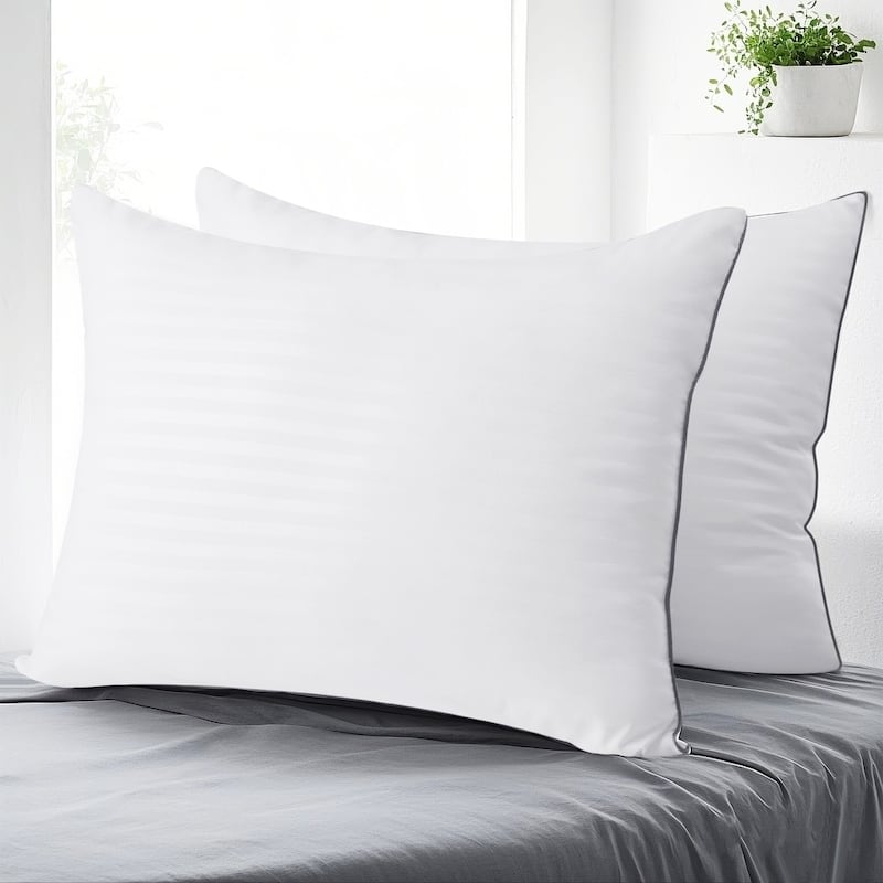 2-Pack Soft Microfiber Bed Pillows, Machine Washable