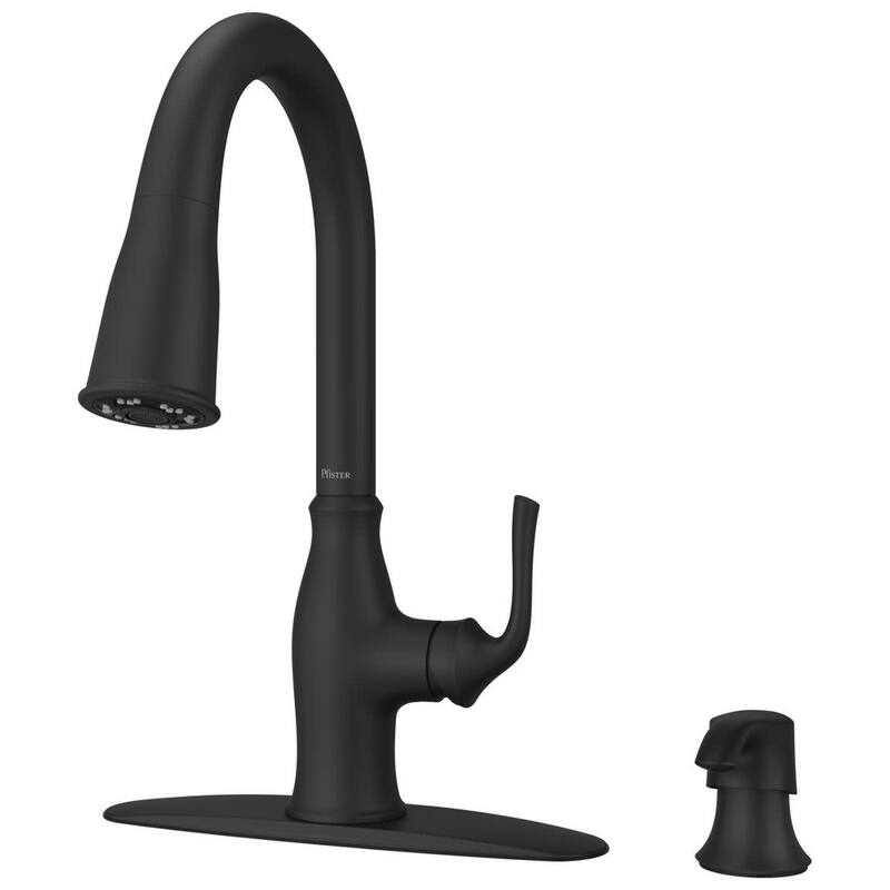 Pfister F-529-7RSSR Rosslyn 1.8 GPM Single Hole Pull Down Kitchen - Matte Black