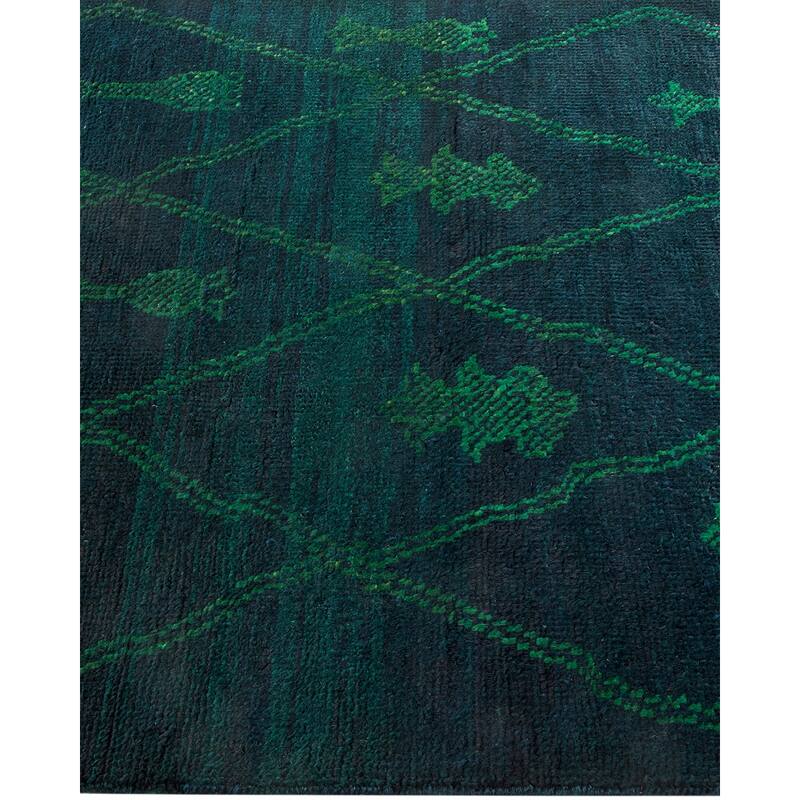 Overton Hand Knotted Wool Bohemian Overdyed Black Area Rug - 3' x 5'