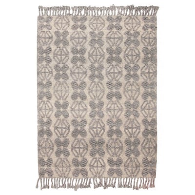 ECARPETGALLERY Braid weave Sienna Dark Grey Wool Rug - 5'3 x 7'3
