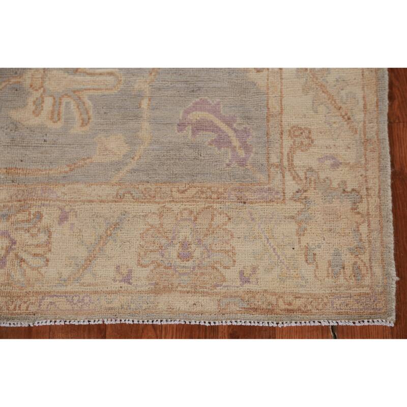 Hand Knotted Oriental 100% Wool Carpet Transitional All-Over Greys & Charcoal Oushak Area Rug - 6' 1'' X 3' 10''