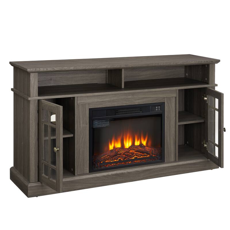 Classic Fireplace TV Stand for TV Up to 65", Modern Entertainment Console