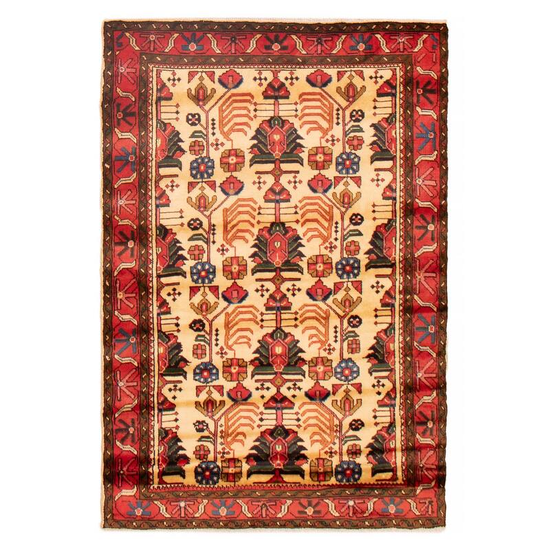 ECARPETGALLERY Hand-knotted Andelz Cream Wool Rug - 4'1 x 6'1 - Cream - 4'1 x 6'1
