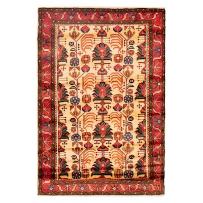 ECARPETGALLERY Hand-knotted Andelz Cream Wool Rug - 4'1 x 6'1