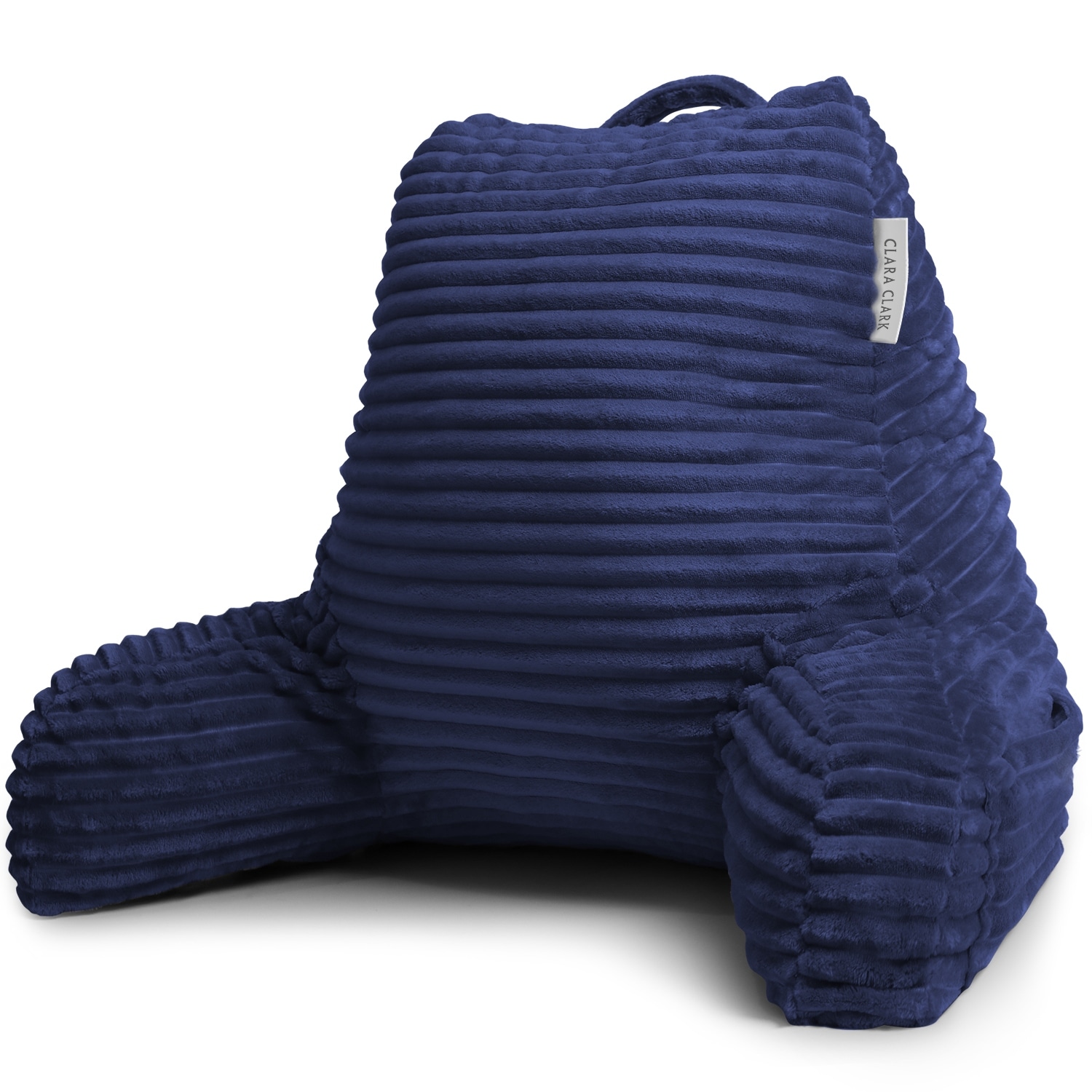 Clara Clark Cut Plush Striped Reading Pillow Back Support