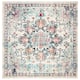 SAFAVIEH Madison Diederike Boho Medallion Distressed Rug - 4' x 4' Square - Cream/Blue