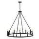 preview thumbnail 19 of 22, Gio Ring Iron Rustic Farmhouse LED Chandelier, by JONATHAN Y