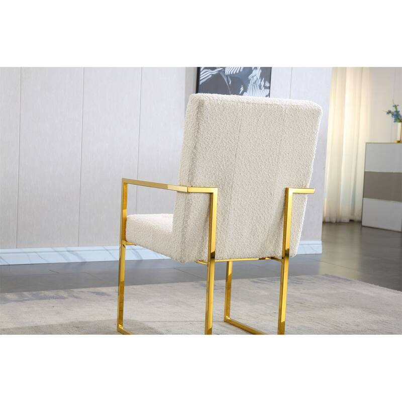 Velvet Dining Chair Tufted Design and Silver Finish Stainless Base