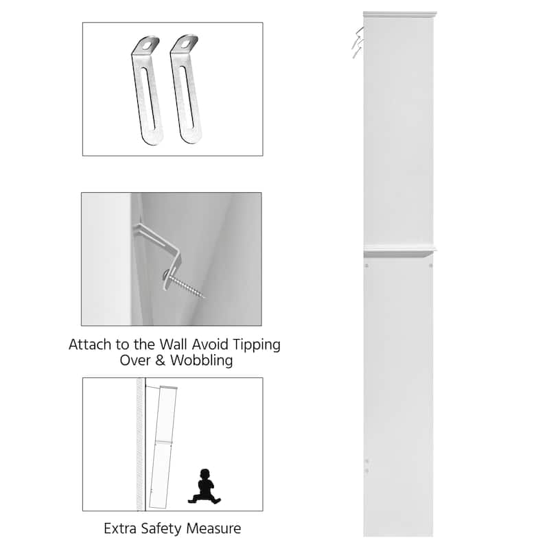 Yaheetech Bathroom Space Saving Organizer Over-the -Toilet with Adjustable Shelf for Bathroom