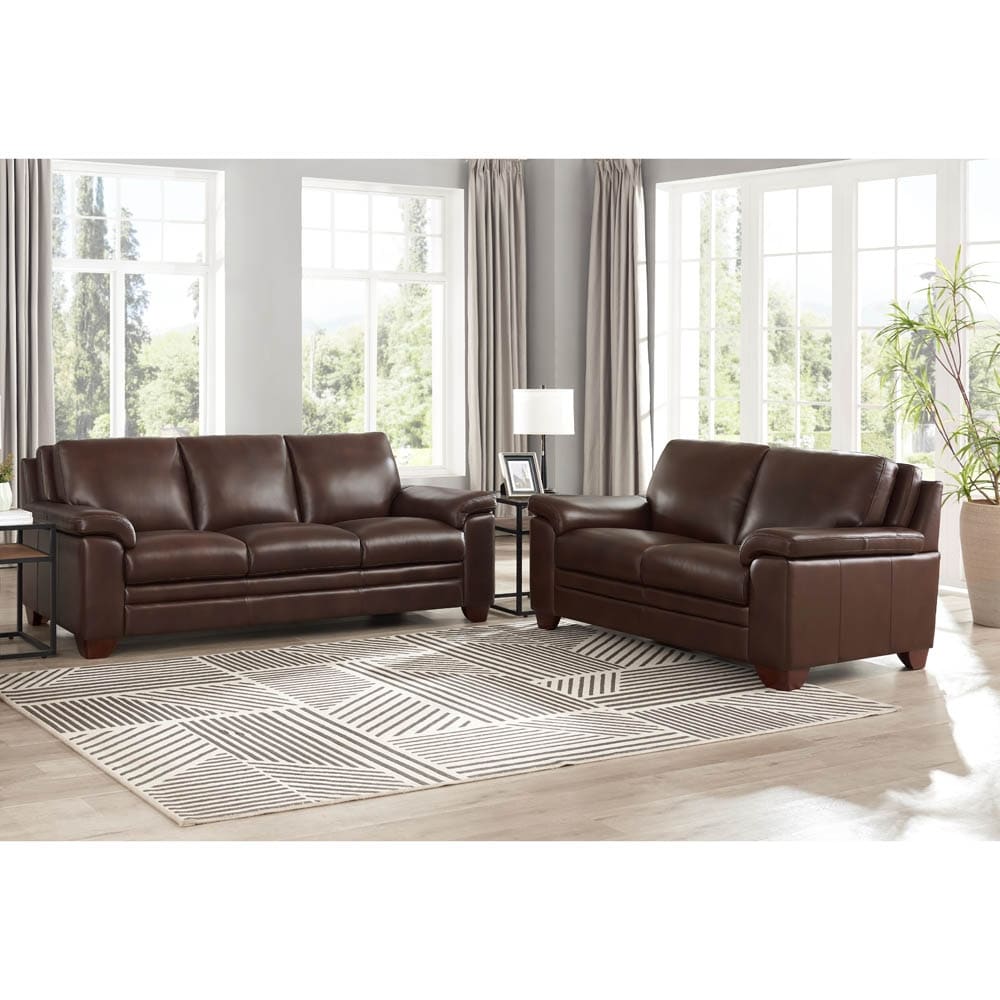 Hydeline Magnum Top Grain Leather Sofa and Loveseat Set