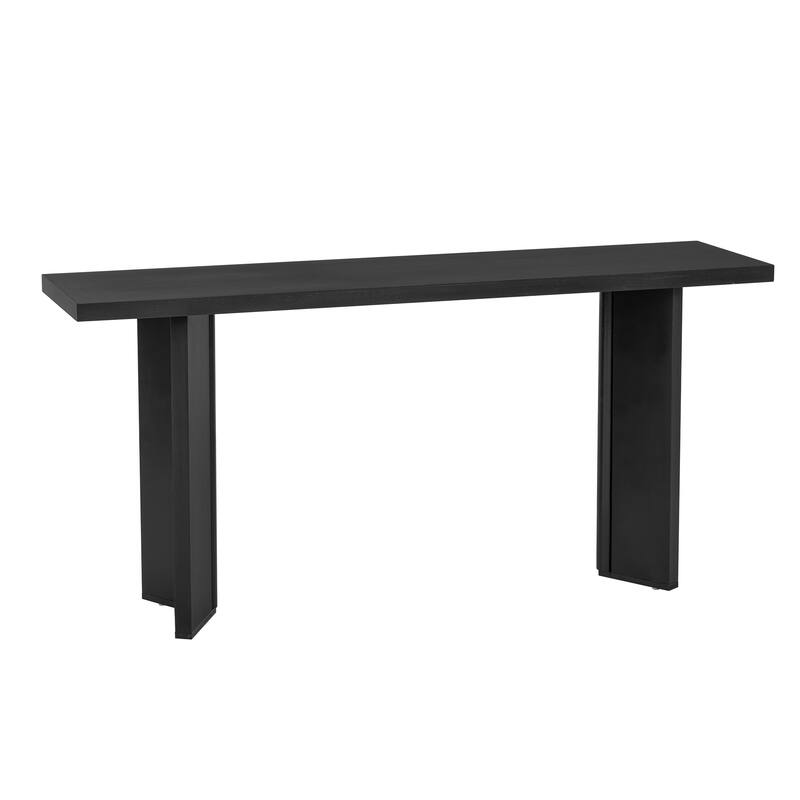Stylish Console Table with Pine Veneer and Geometric Legs, Suitable for Living Room, Study and Dining Room