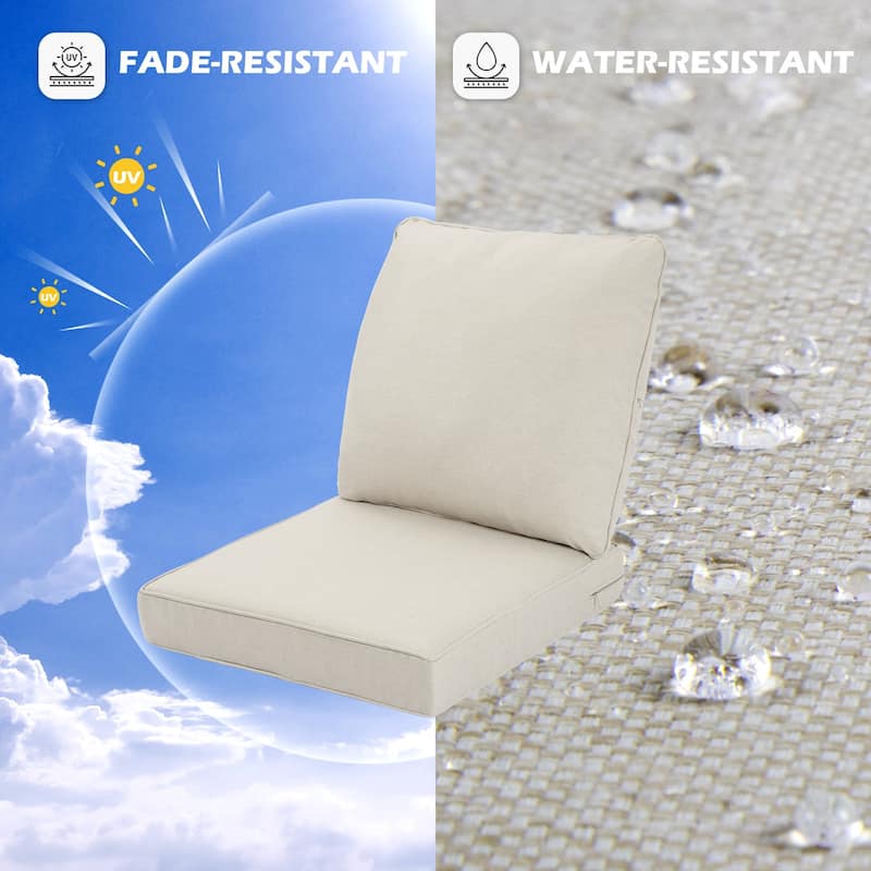 24-inch Outdoor Deep Seat Cushion Set - 24"L* 24"W *5"H