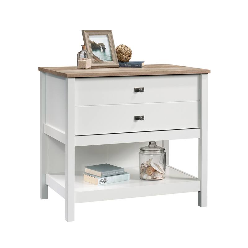 Engineered Wood Coastal Lateral File with Lower Shelf