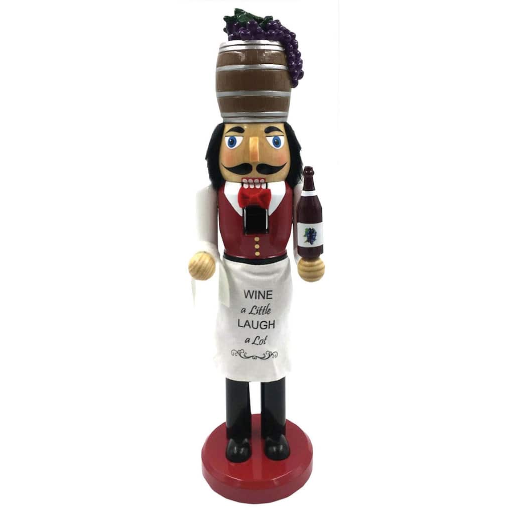 15" Wine Steward Christmas Nutcracker