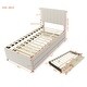 preview thumbnail 5 of 16, Contemporary Upholstered Twin Platform Bed with Trundle and Drawers