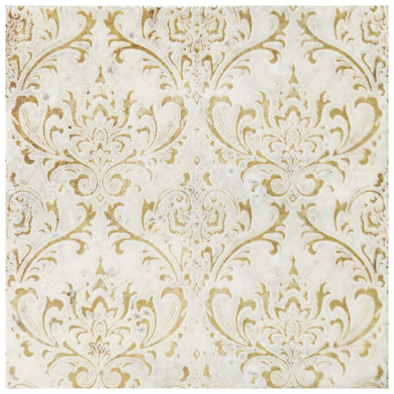 Merola Tile Milano Decor Daman Beige 7-7/8" x 7-7/8" Ceramic Wall Tile