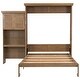 preview thumbnail 7 of 29, Queen Size Murphy Bed Folding Hideaway Wall Bed w/ Storage Shelves