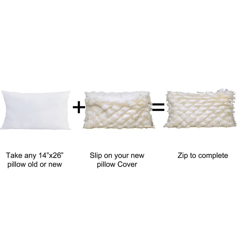 Highlight Lamb Shaggy FauxFur 2 Piece Pillow Shell Set, NO INSERT