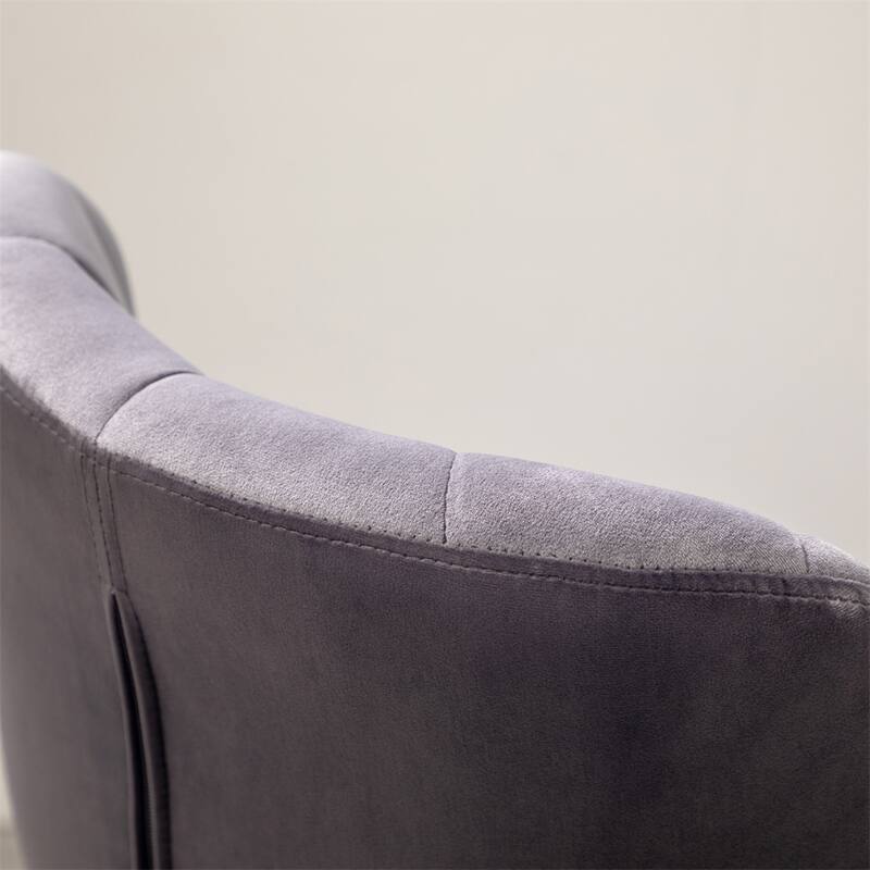 Upholstered Adjustable Swivel Barstools (Set of 2)