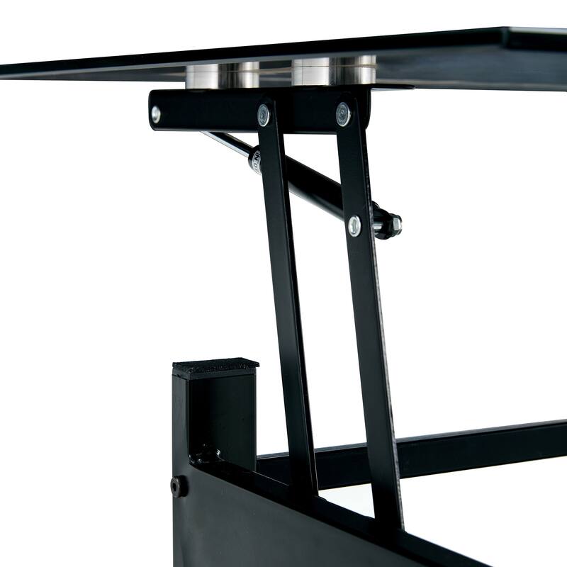 Versatile Lift Top Coffee Table with Tempered Glass and Ample Storage, Perfect for Modern Living Spaces.