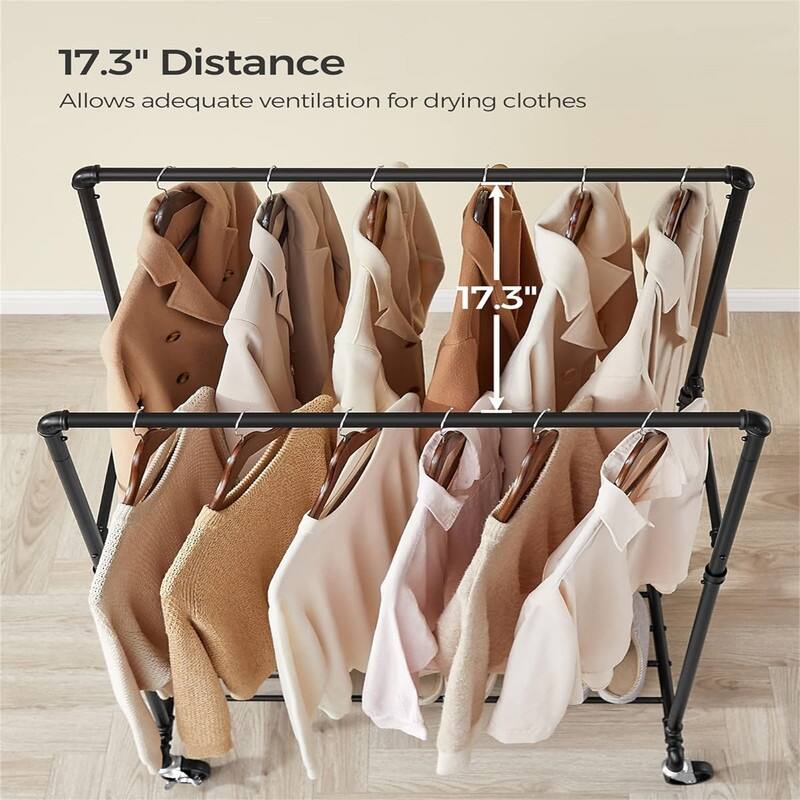 39.4 Inch Clothing Rack with Storage Shelf