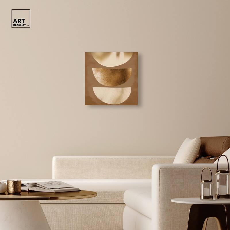 Golden Crescents I Canvas by Art Remedy, Gallery Wrapped