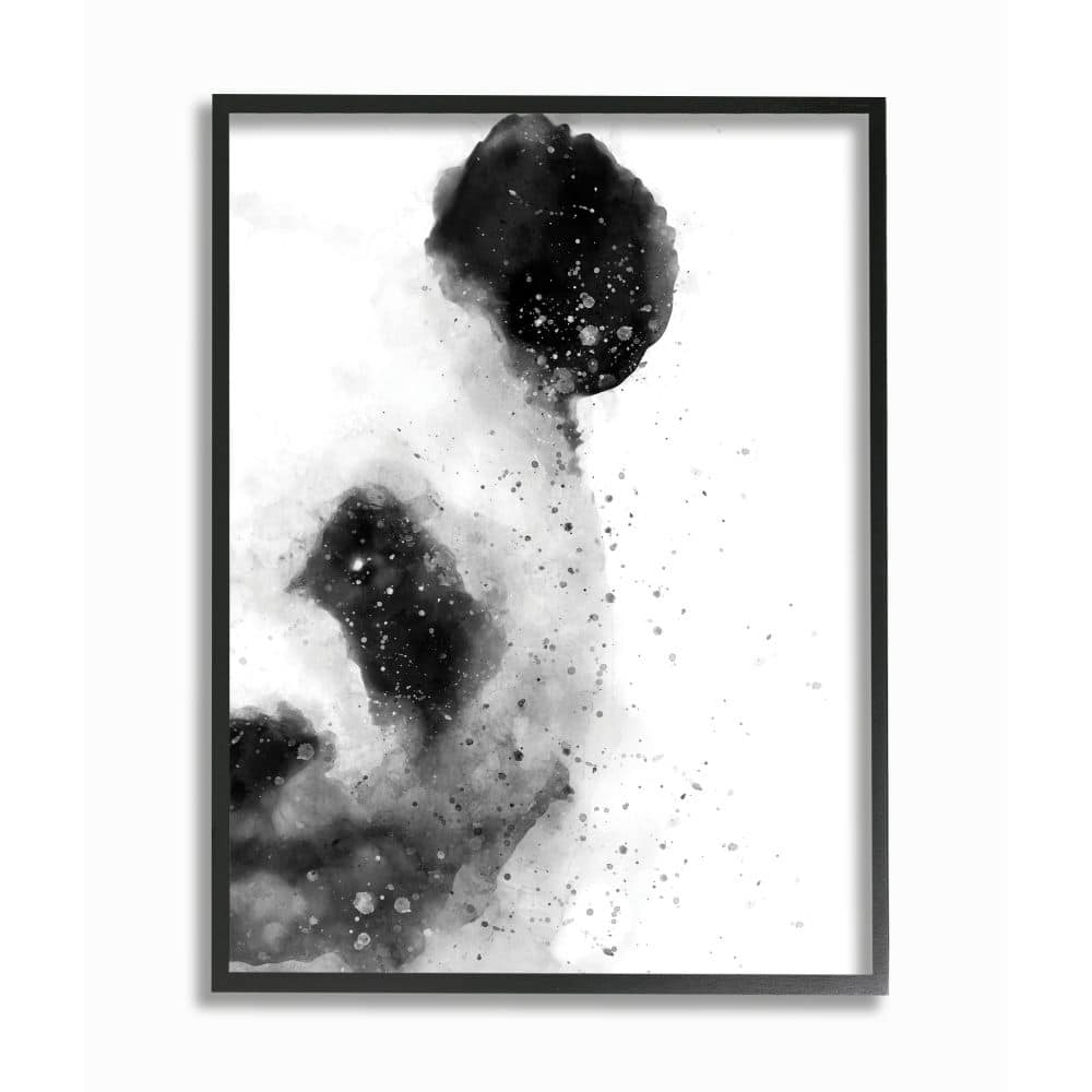 Stupell Watercolor Panda Beer Face Abstract Black White Animal Framed Giclee Art Design By Brandon Wong