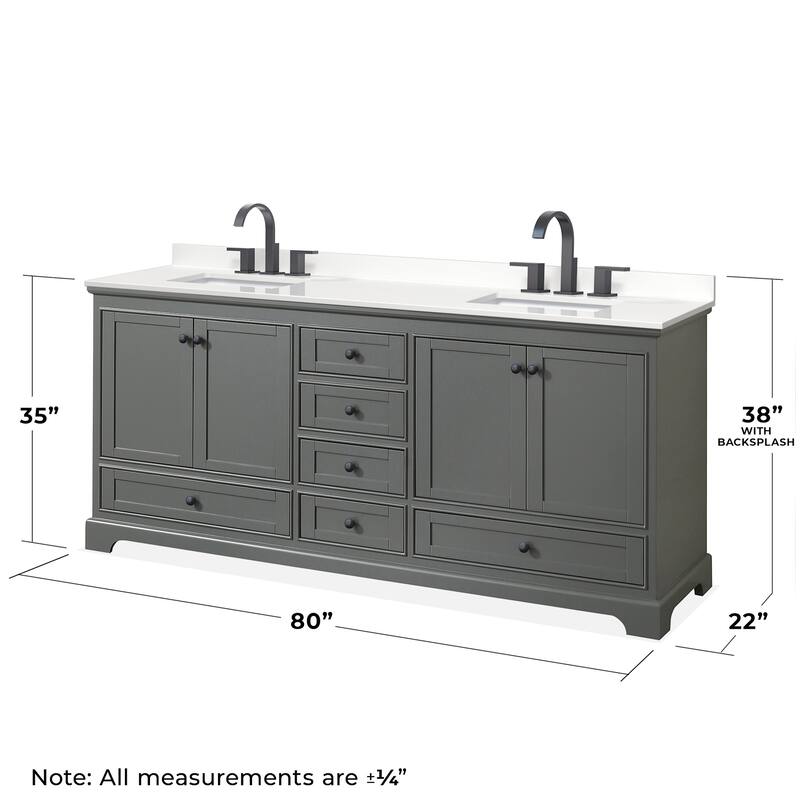 Wyndham Collection WCS202080D-QTZ-US3M70 Deborah 80" Free Standing