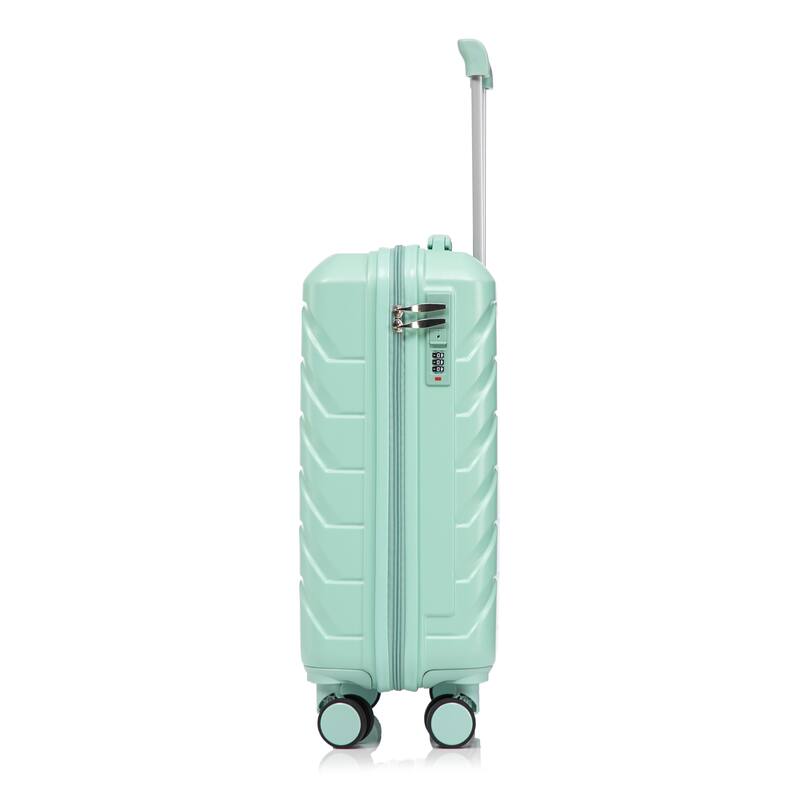 14"/20" ABS Spinner Wheel Luggage w/Combination Lock & Cosmetic Case