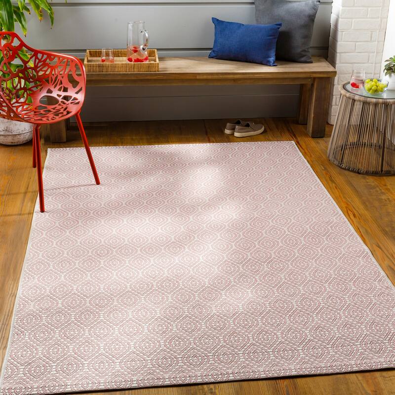 Artistic Weavers Mychael Indoor/ Outdoor Geometric Area Rug - 5'3" x 7'7" - Rose
