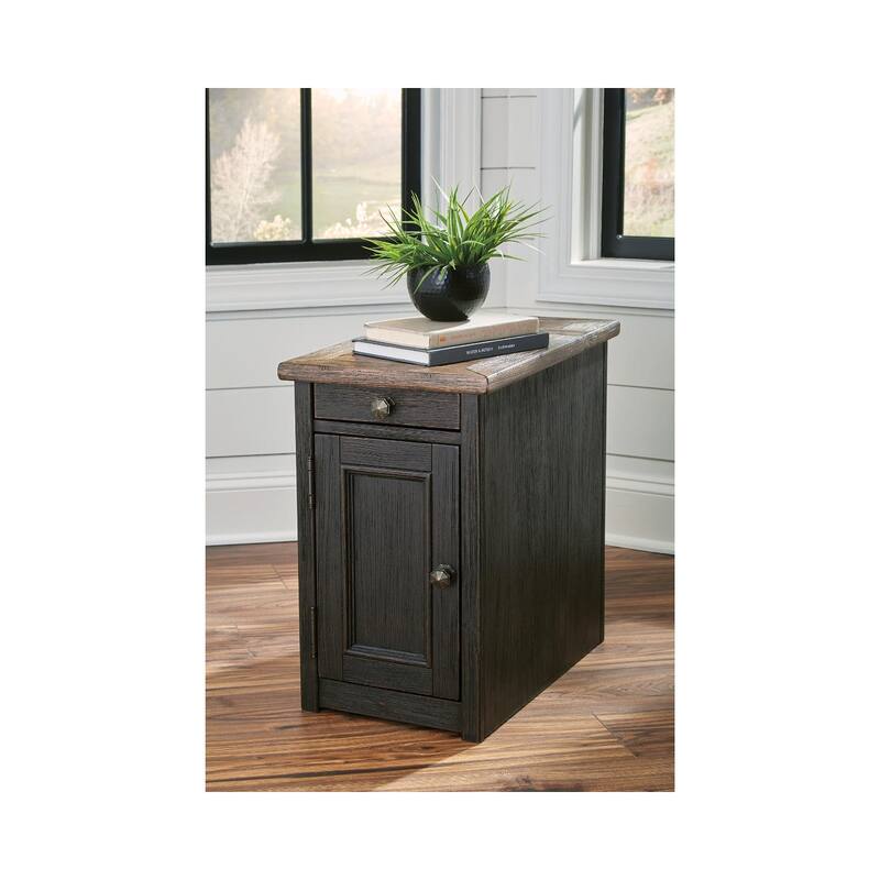 Signature Design by Ashley Tyler Creek Grayish Brown/Black Chairside End Table