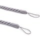preview thumbnail 2 of 3, Light Grey Rope Curtain Tiebacks with Hooks