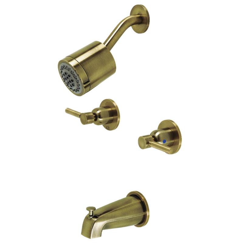 Concord Two-Handle Tub and Shower Faucet - Brushed Brass