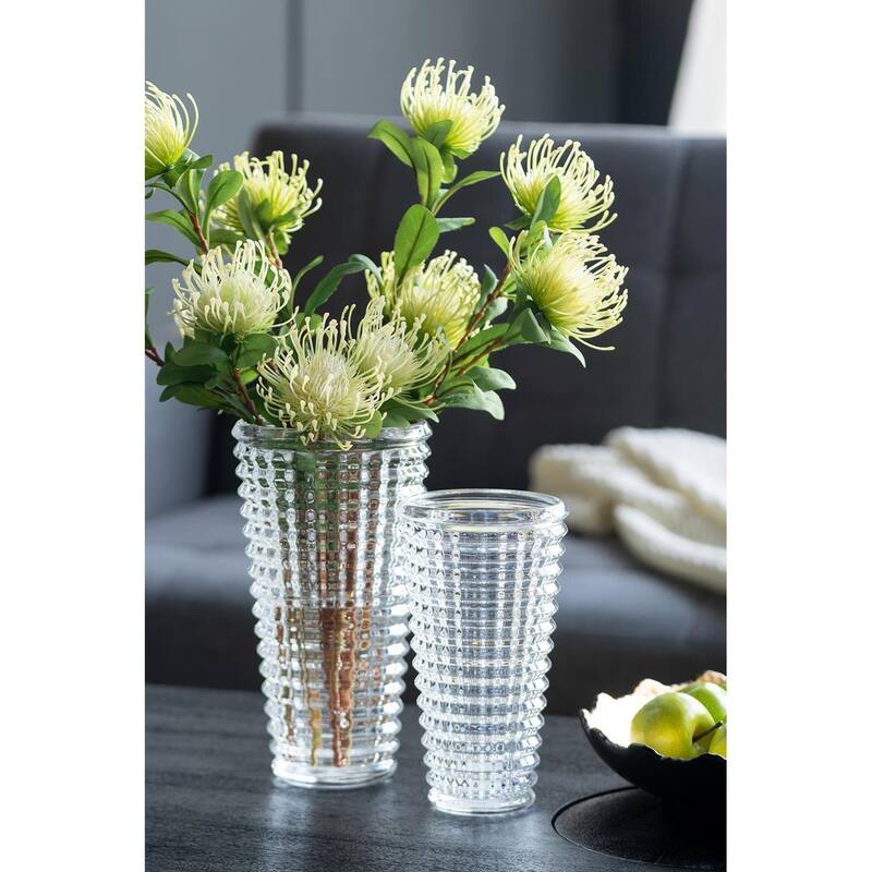 11" Clear Round Glass Table Vase - 5.90